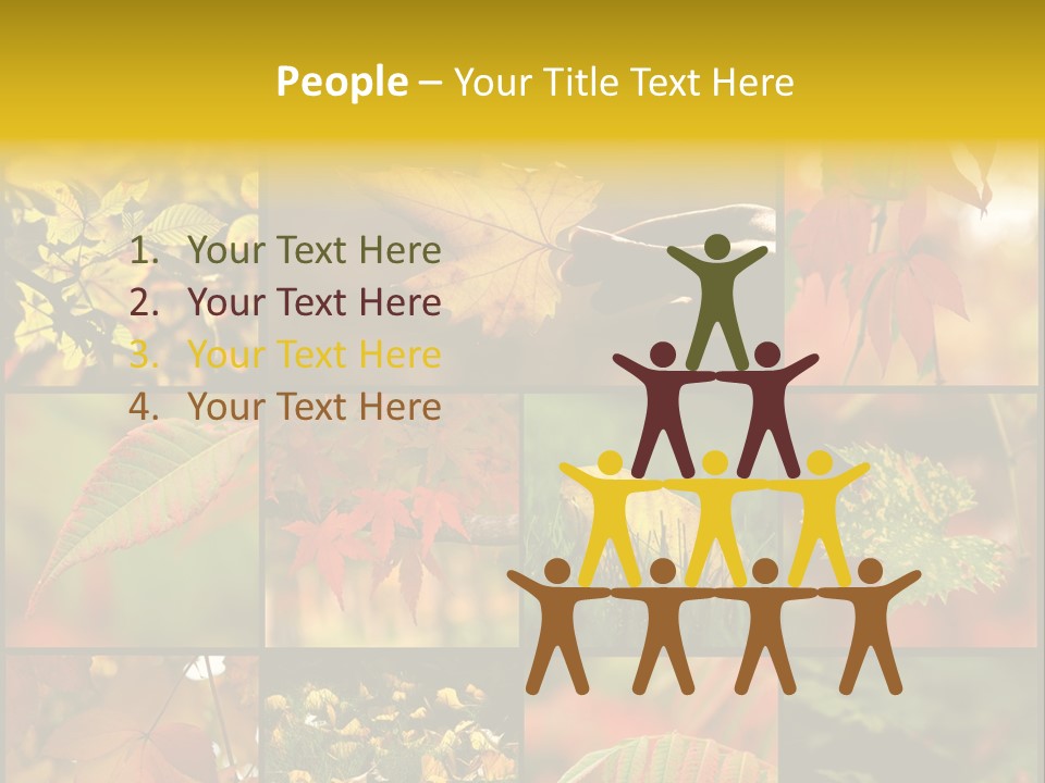 Fall Leaves Collage PowerPoint Template