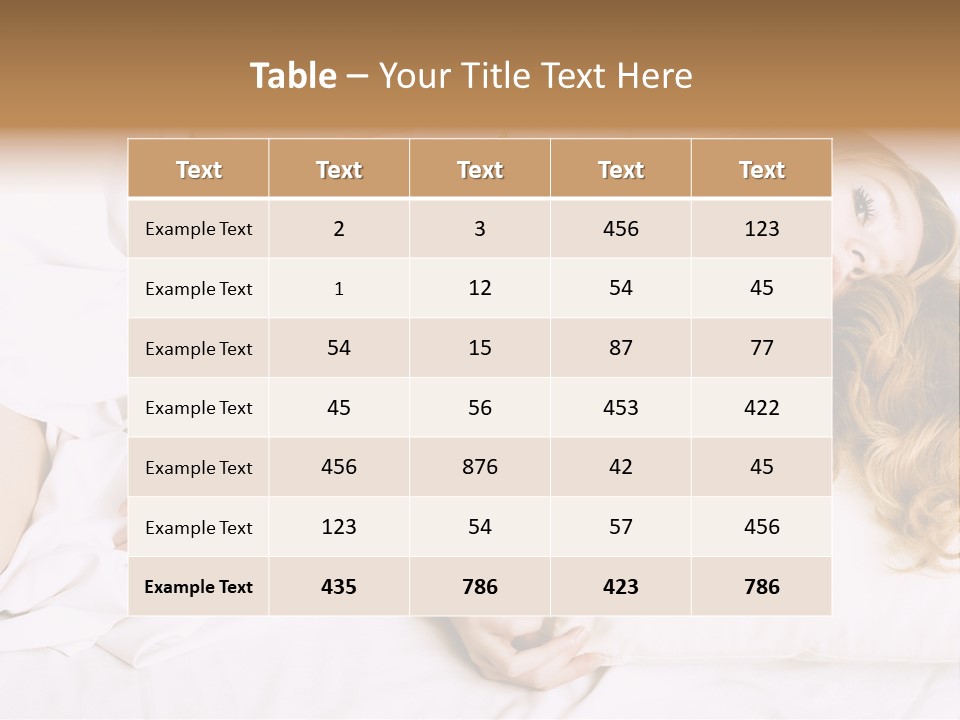 Sheet Blanket Female PowerPoint Template