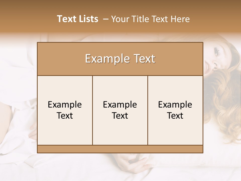 Sheet Blanket Female PowerPoint Template