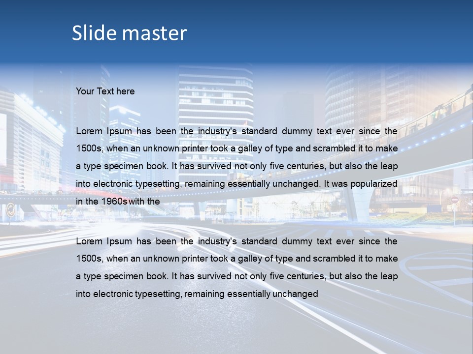 Traffic Night PowerPoint Template