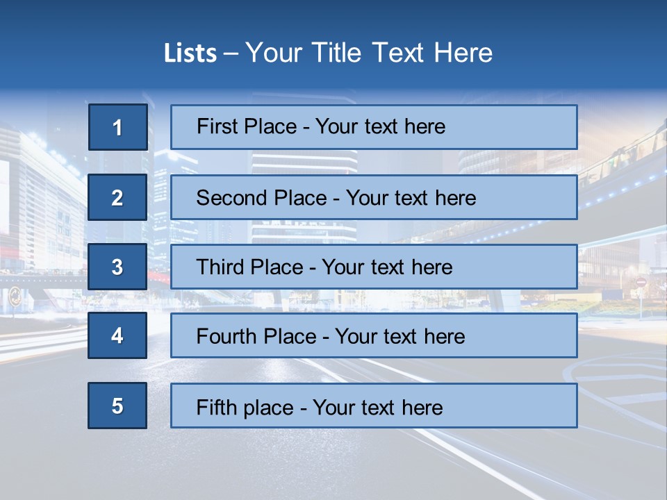 Traffic Night PowerPoint Template