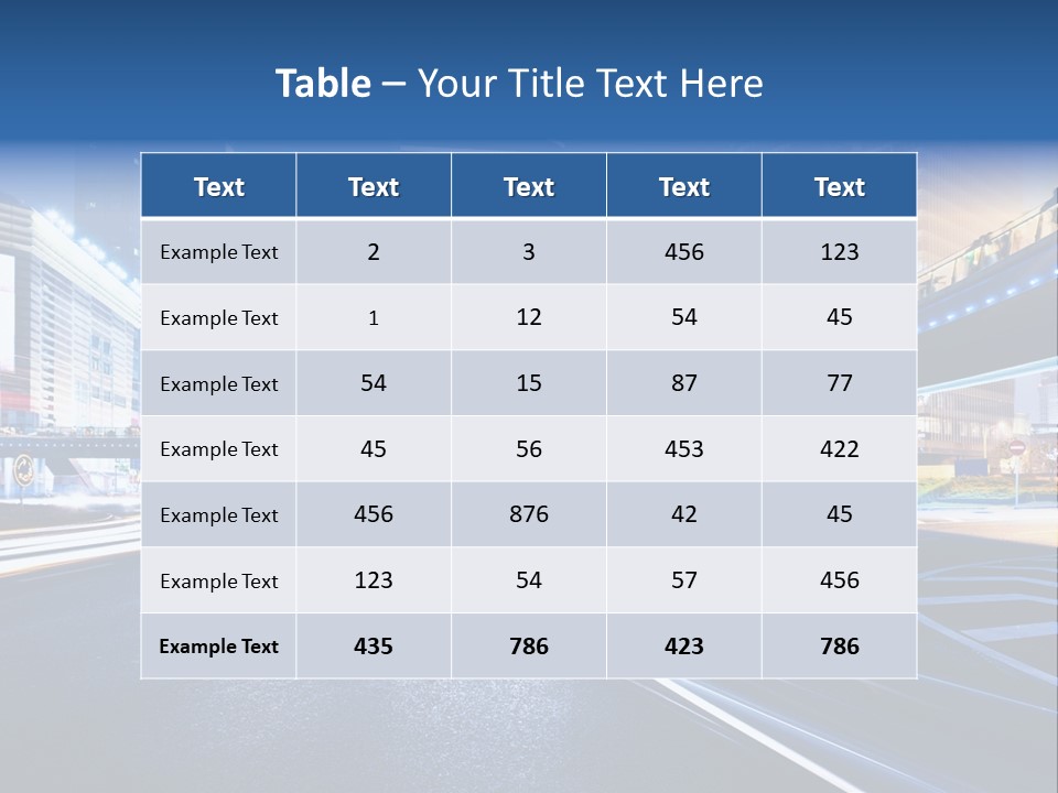 Traffic Night PowerPoint Template