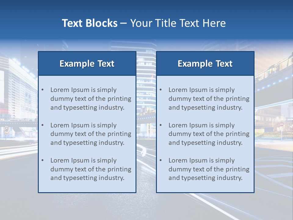 Traffic Night PowerPoint Template