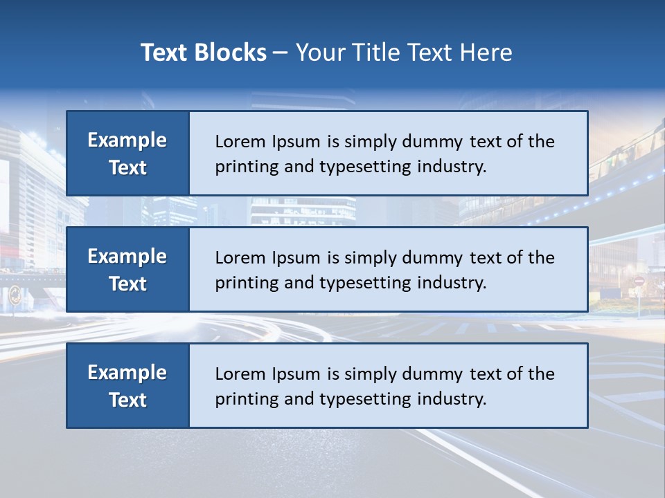 Traffic Night PowerPoint Template