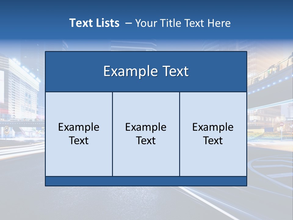 Traffic Night PowerPoint Template