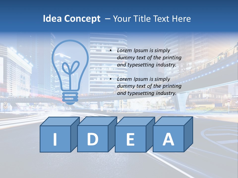 Traffic Night PowerPoint Template