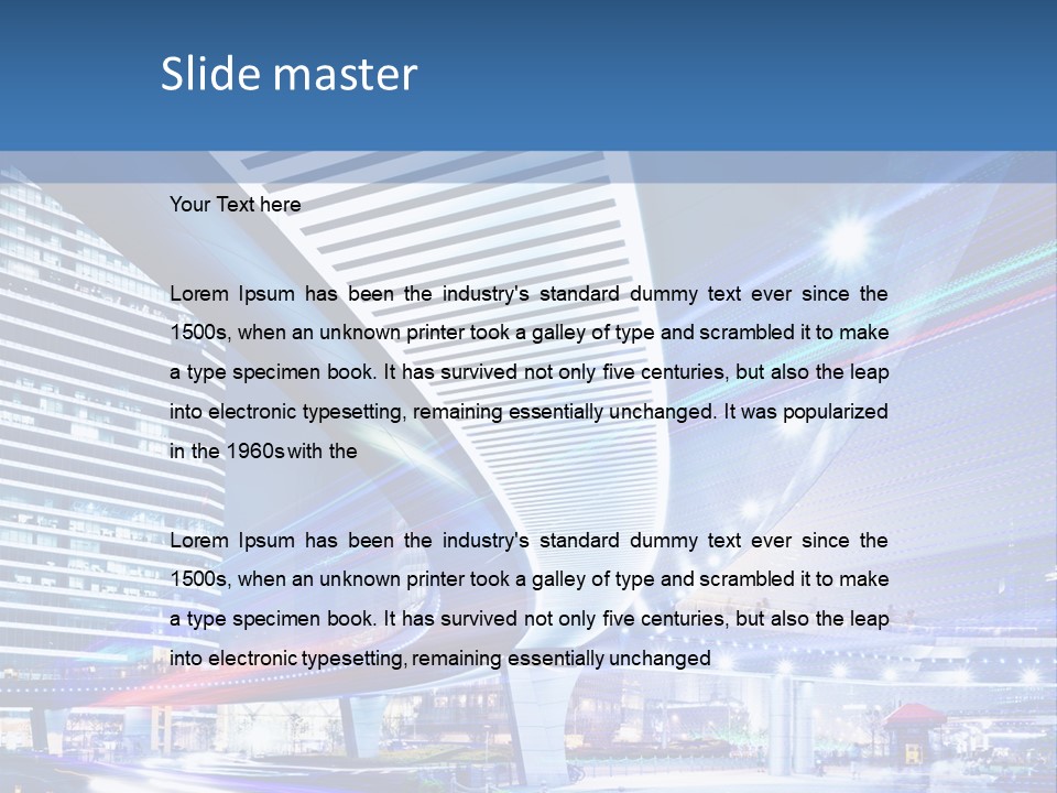 Night City Road PowerPoint Template