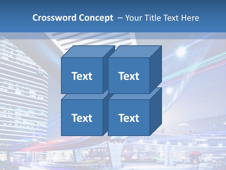 Night City Road PowerPoint Template