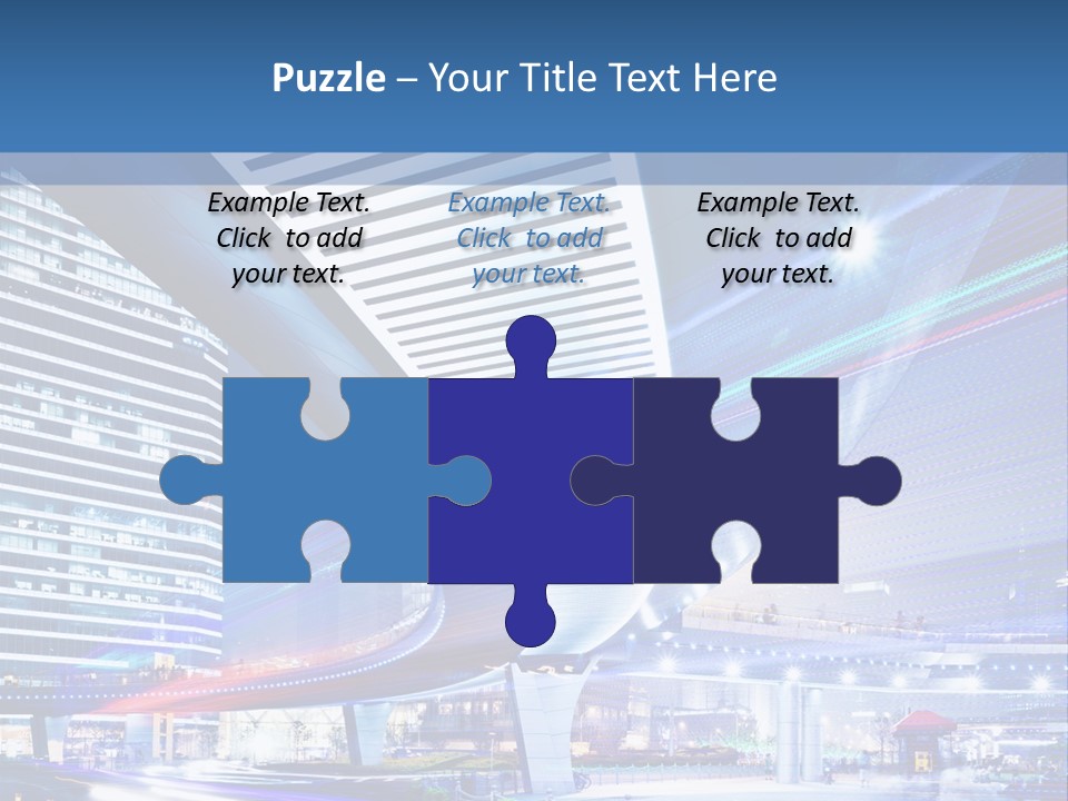 Night City Road PowerPoint Template