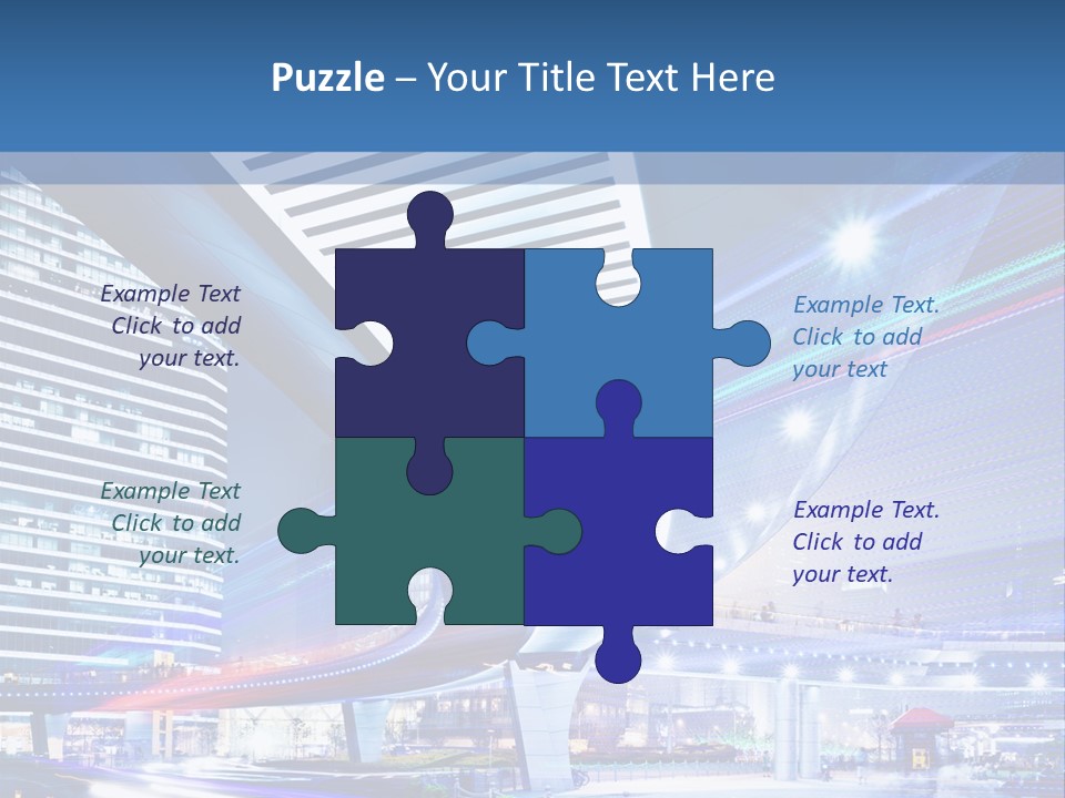 Night City Road PowerPoint Template