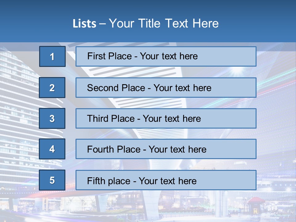 Night City Road PowerPoint Template