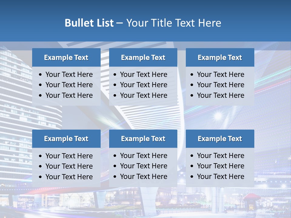 Night City Road PowerPoint Template