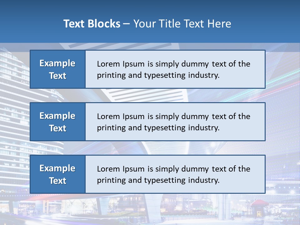 Night City Road PowerPoint Template