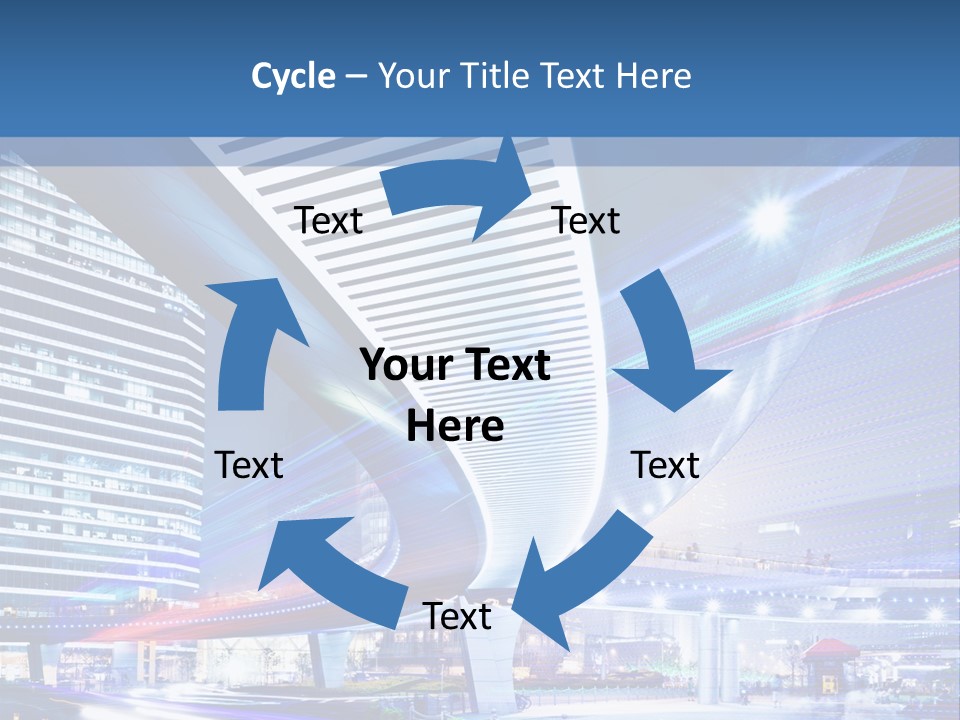 Night City Road PowerPoint Template