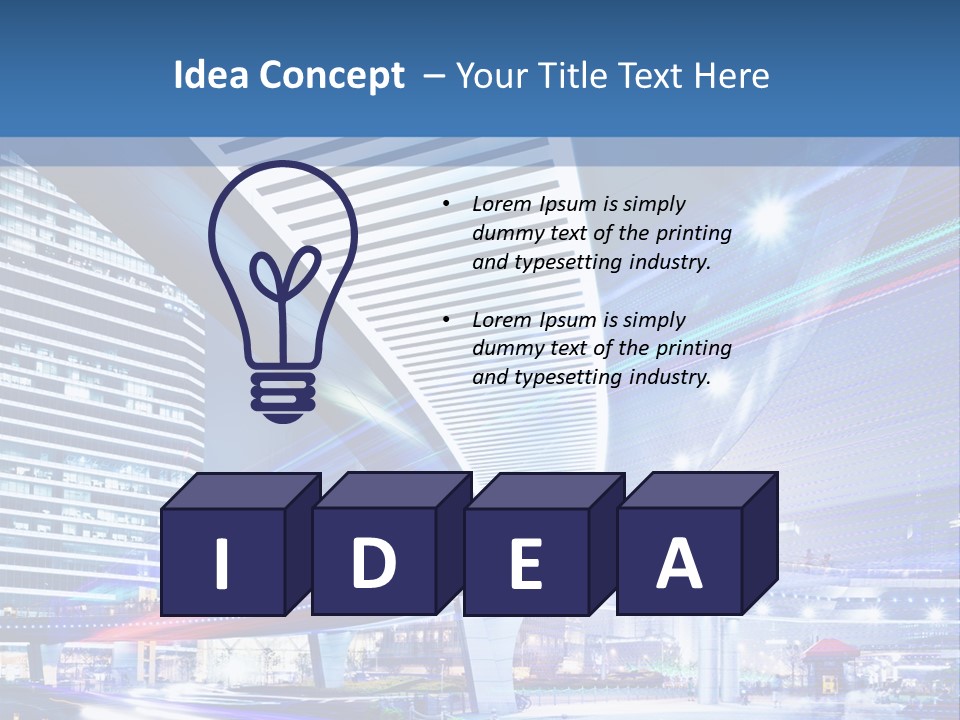 Night City Road PowerPoint Template