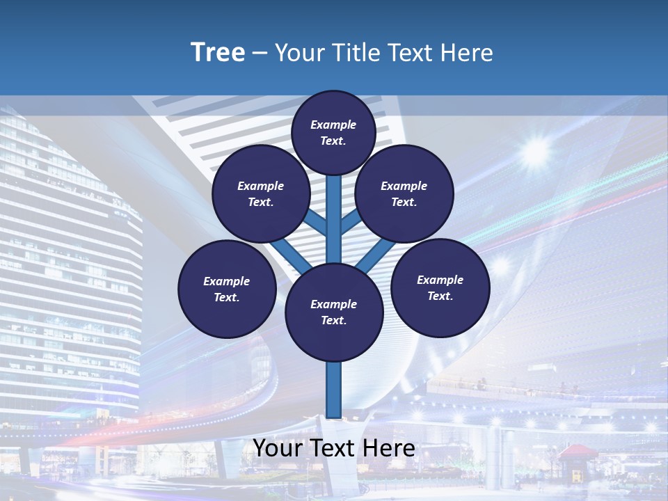 Night City Road PowerPoint Template