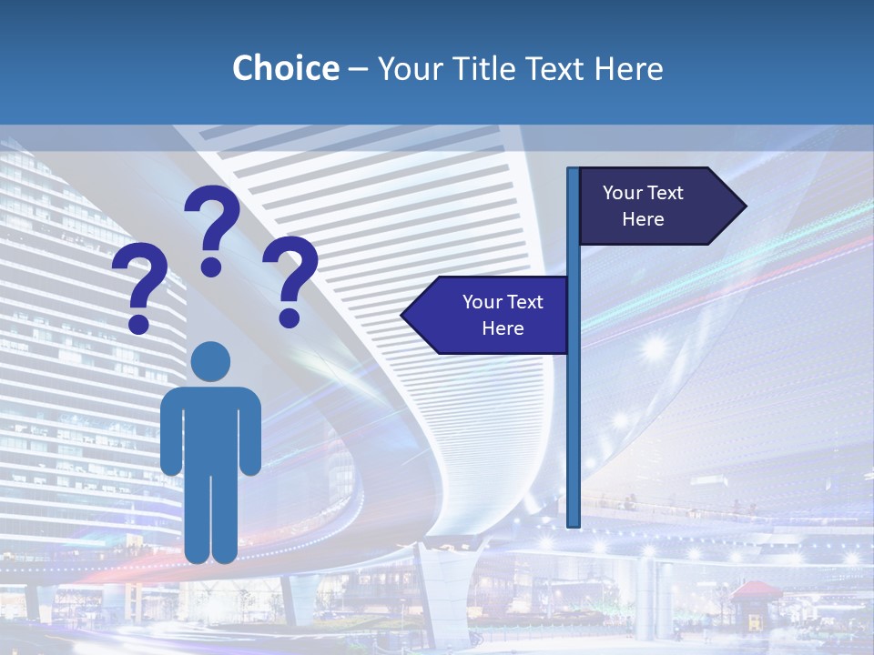 Night City Road PowerPoint Template