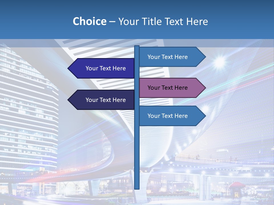 Night City Road PowerPoint Template