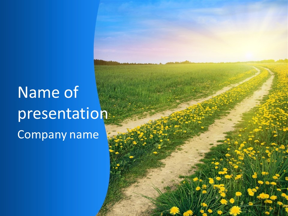 Beauty Meadow Rural PowerPoint Template