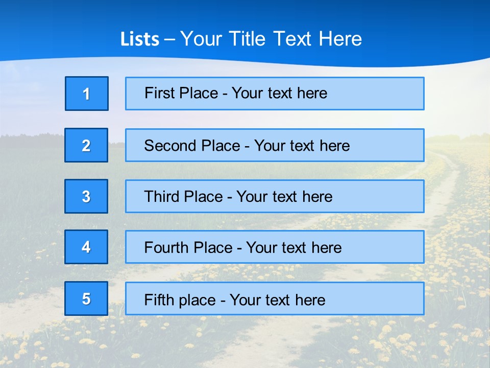 Beauty Meadow Rural PowerPoint Template