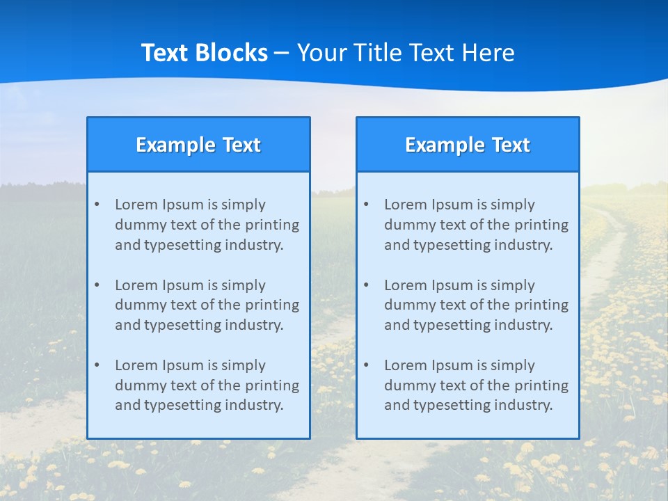 Beauty Meadow Rural PowerPoint Template