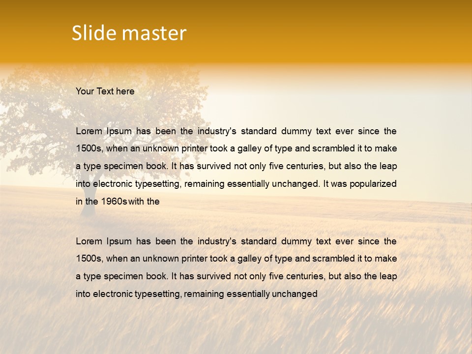 One Outdoors Sunset PowerPoint Template