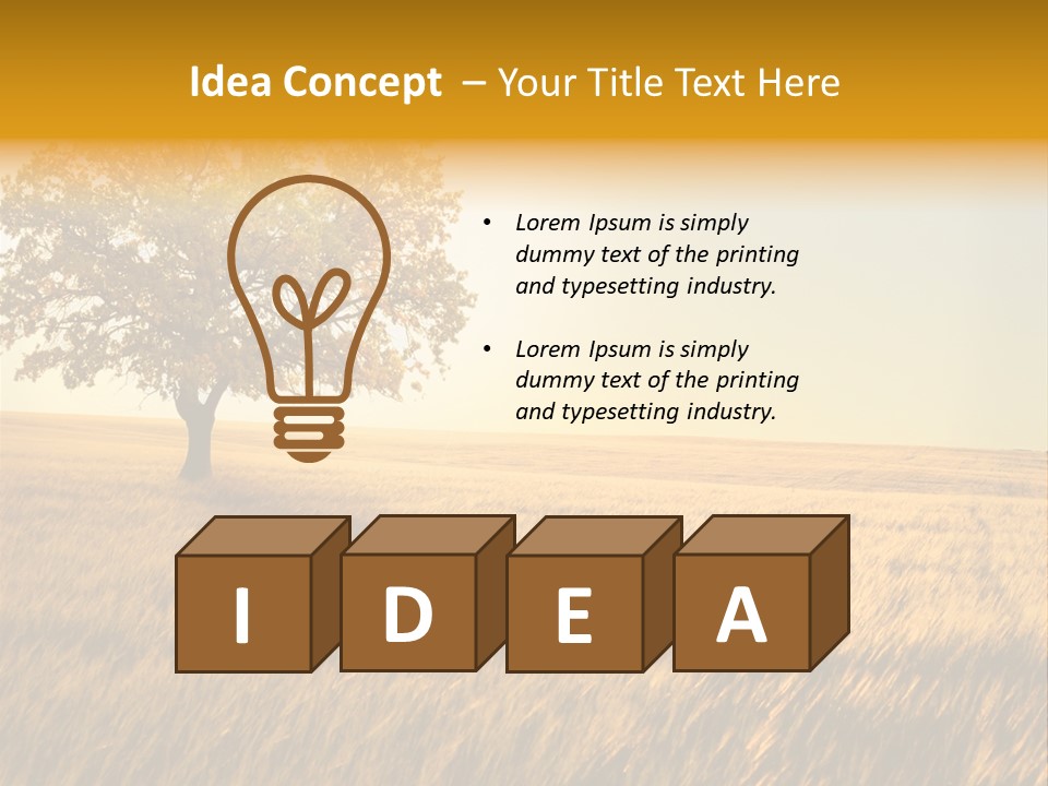 One Outdoors Sunset PowerPoint Template