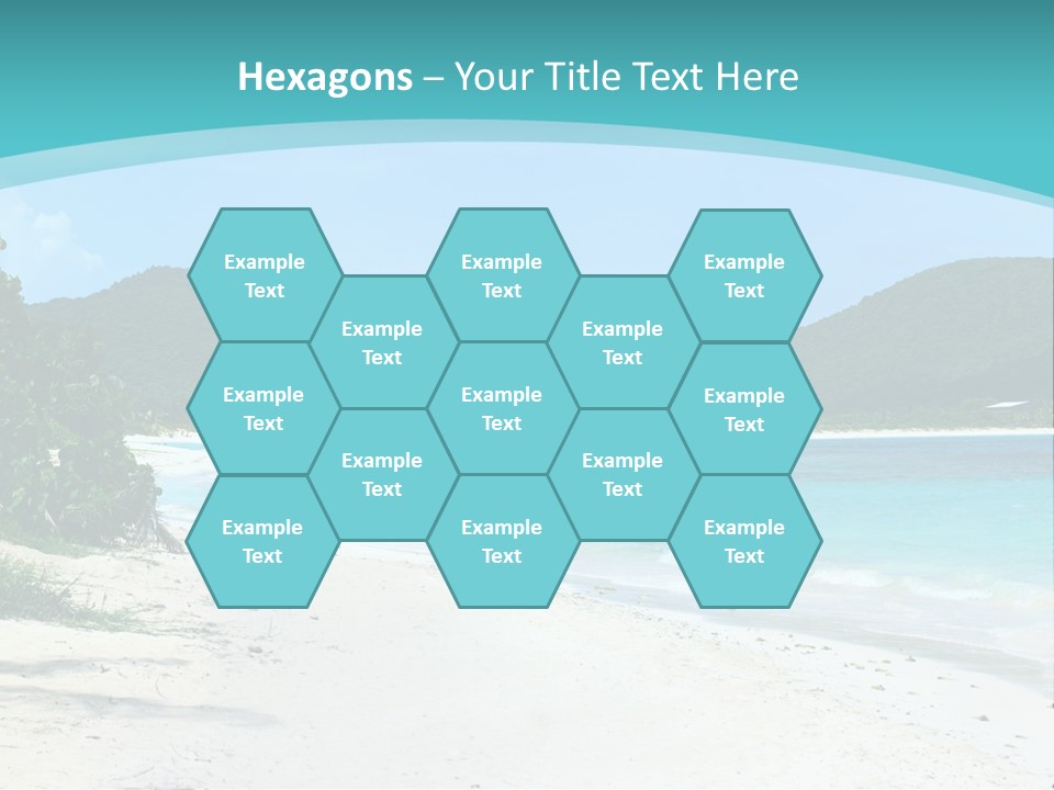 Flamenco Beach Puerto Rico PowerPoint Template