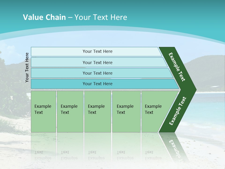 Flamenco Beach Puerto Rico PowerPoint Template