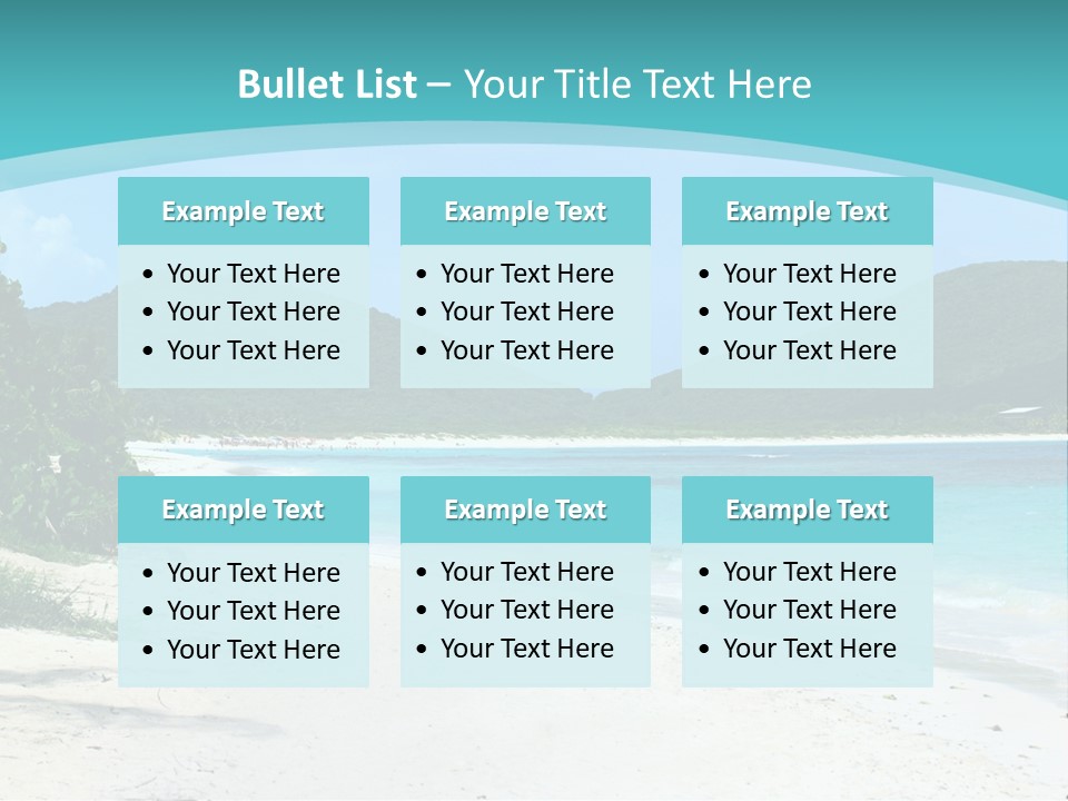 Flamenco Beach Puerto Rico PowerPoint Template