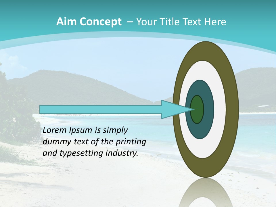 Flamenco Beach Puerto Rico PowerPoint Template