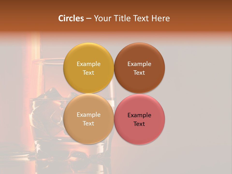 On The Rocks Color Image Cocktail PowerPoint Template