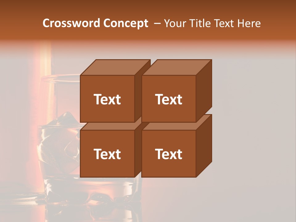 On The Rocks Color Image Cocktail PowerPoint Template