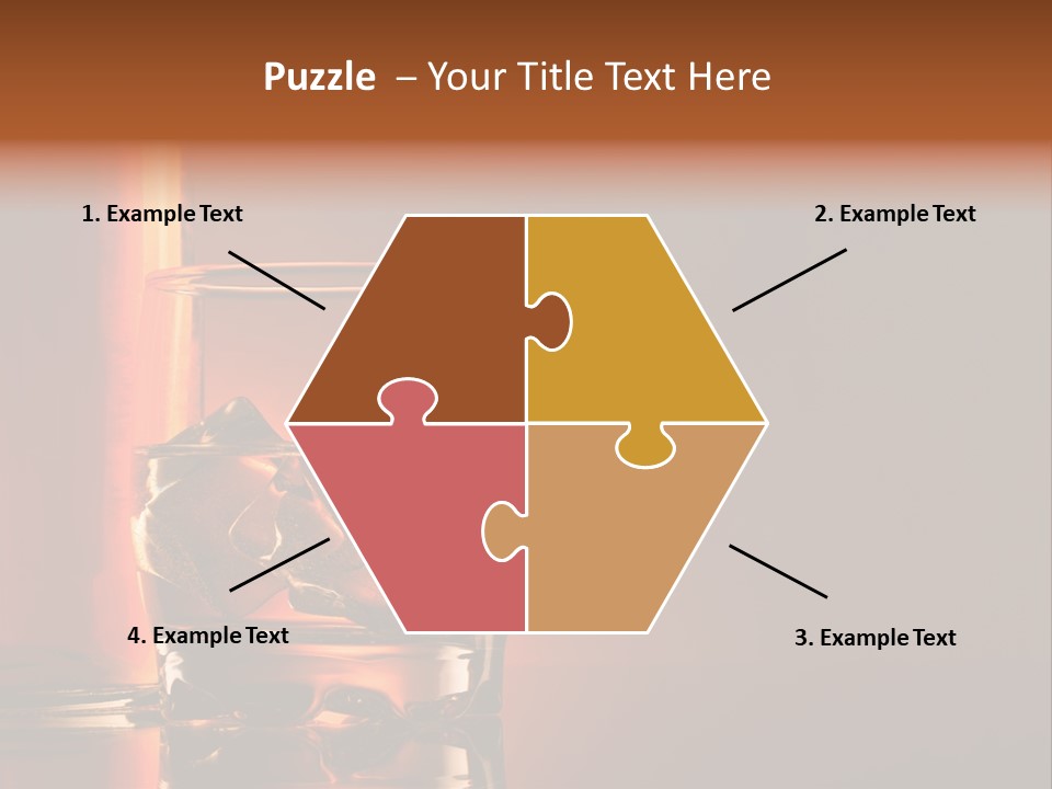 On The Rocks Color Image Cocktail PowerPoint Template