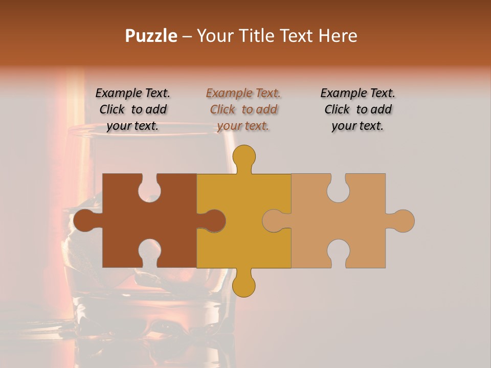 On The Rocks Color Image Cocktail PowerPoint Template