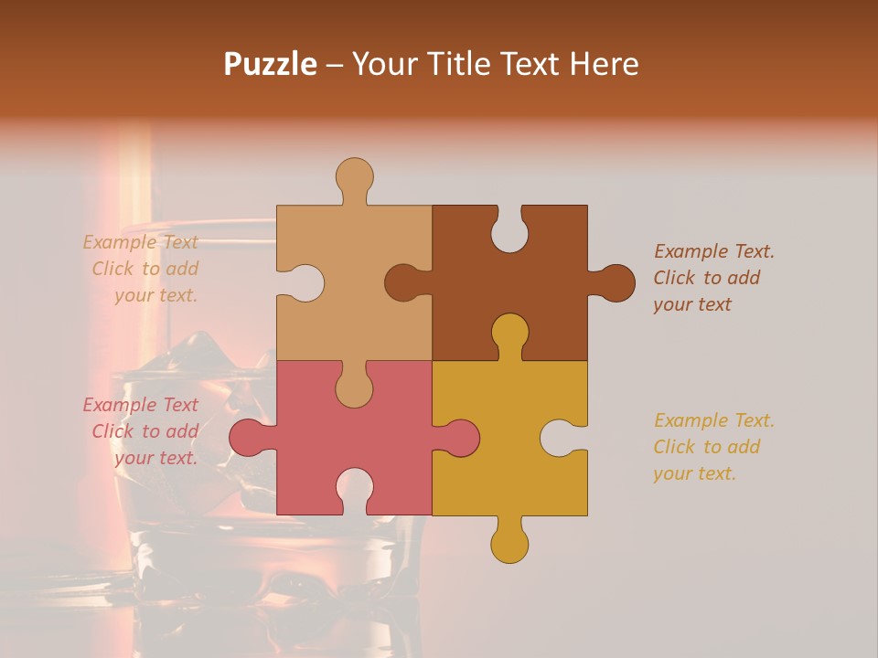 On The Rocks Color Image Cocktail PowerPoint Template