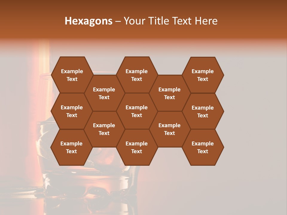 On The Rocks Color Image Cocktail PowerPoint Template