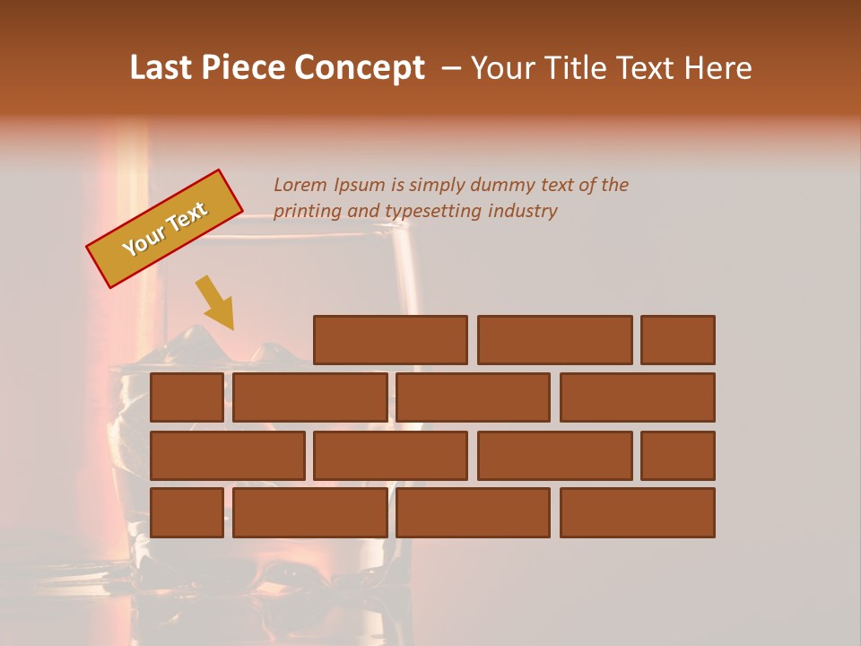 On The Rocks Color Image Cocktail PowerPoint Template