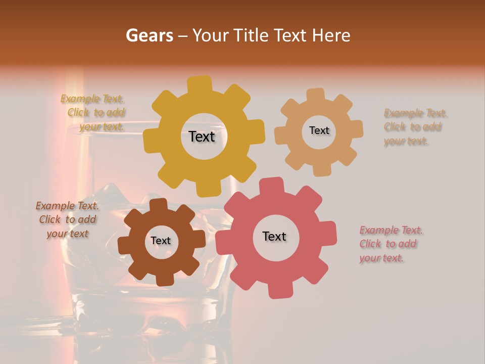 On The Rocks Color Image Cocktail PowerPoint Template