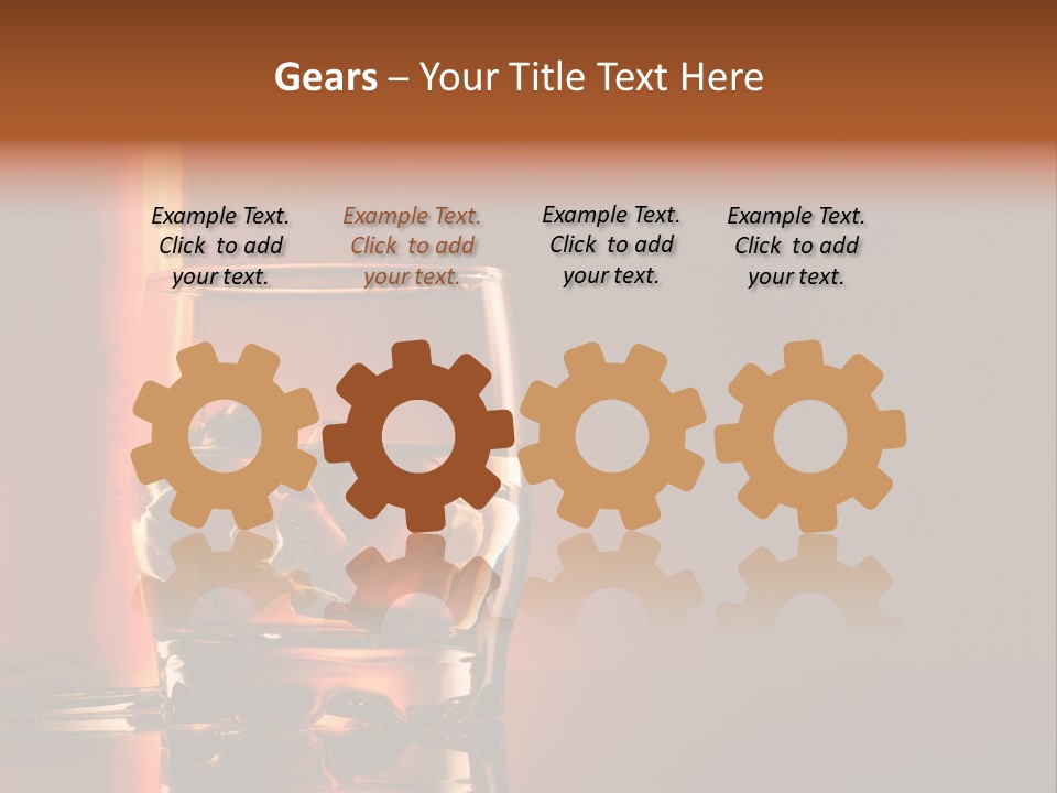 On The Rocks Color Image Cocktail PowerPoint Template