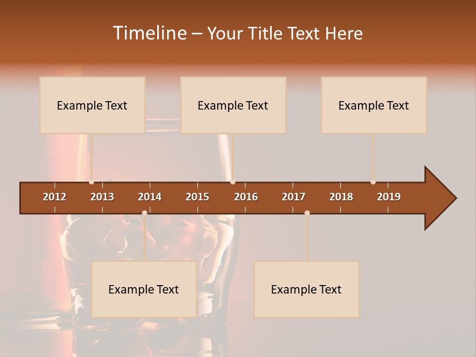 On The Rocks Color Image Cocktail PowerPoint Template