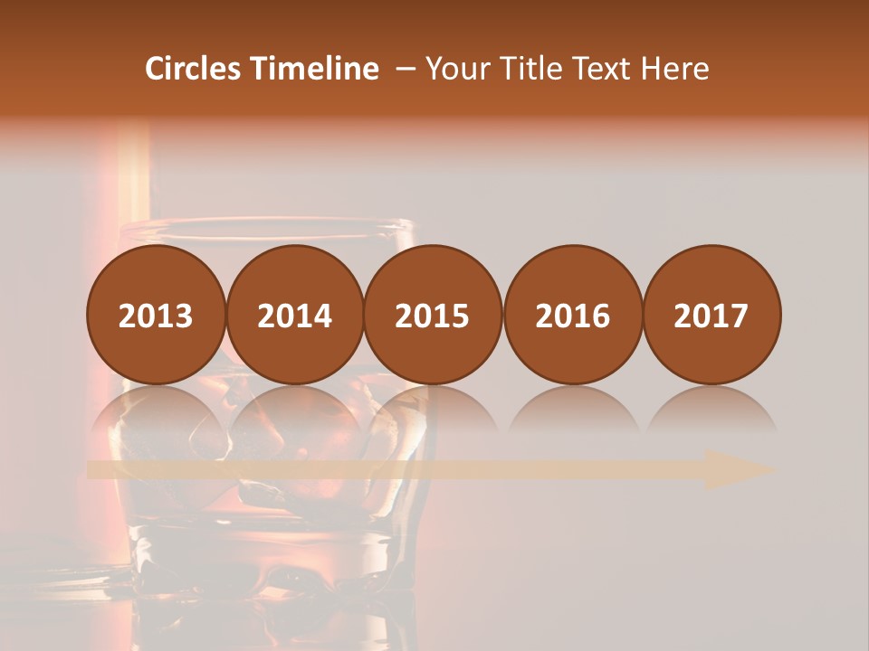 On The Rocks Color Image Cocktail PowerPoint Template