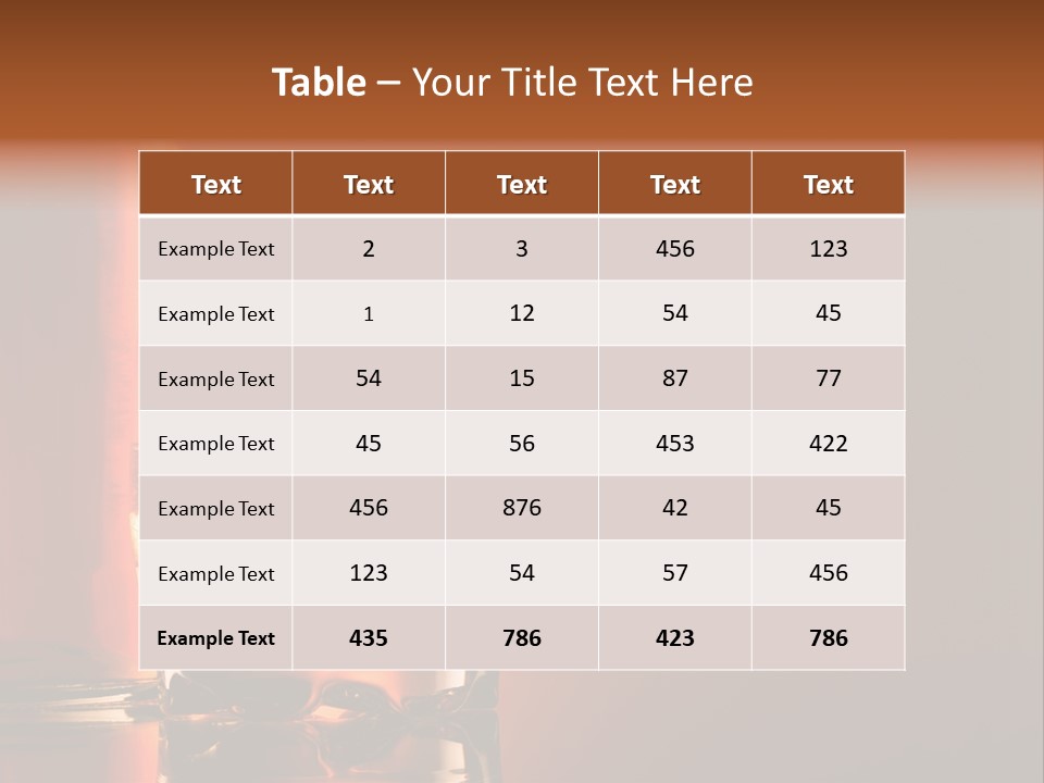 On The Rocks Color Image Cocktail PowerPoint Template