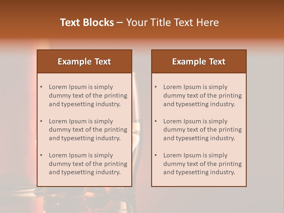 On The Rocks Color Image Cocktail PowerPoint Template