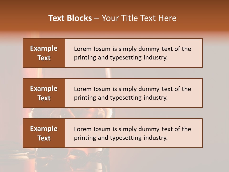 On The Rocks Color Image Cocktail PowerPoint Template