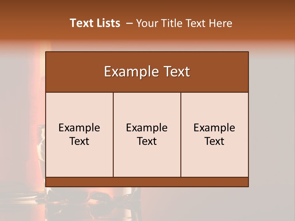 On The Rocks Color Image Cocktail PowerPoint Template
