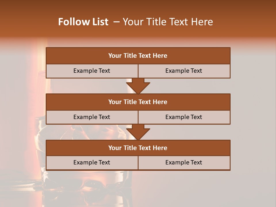 On The Rocks Color Image Cocktail PowerPoint Template