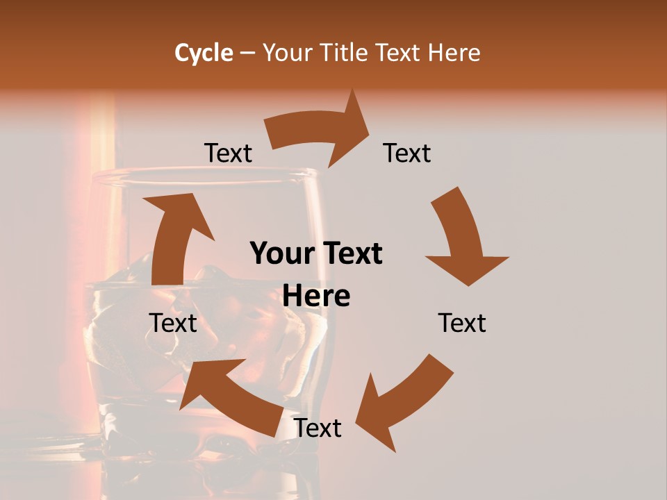 On The Rocks Color Image Cocktail PowerPoint Template