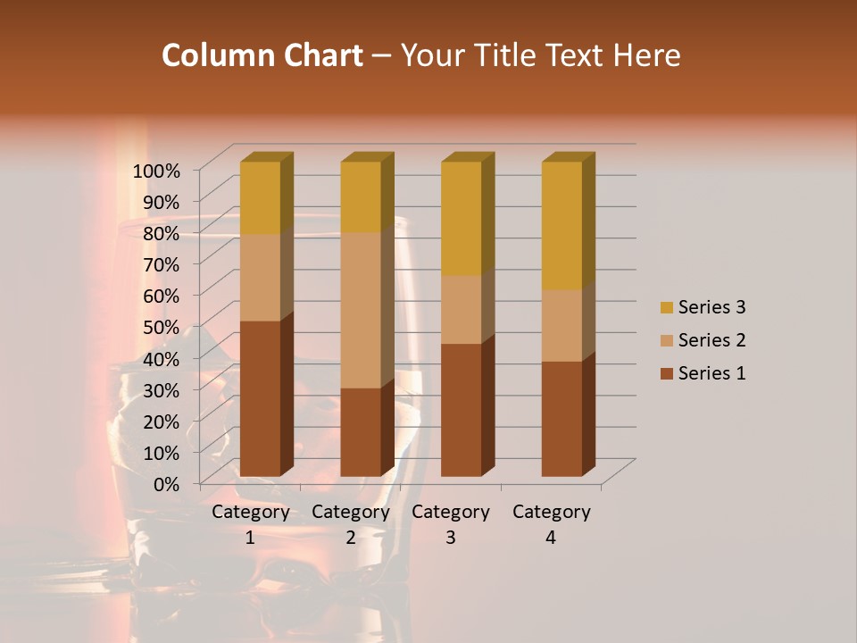 On The Rocks Color Image Cocktail PowerPoint Template