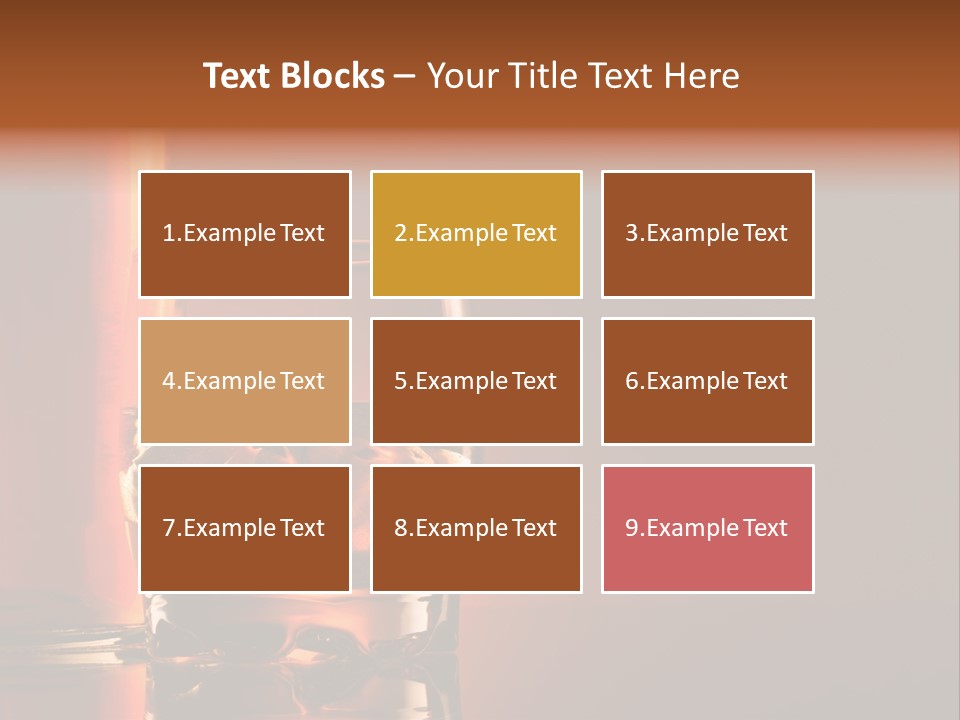 On The Rocks Color Image Cocktail PowerPoint Template